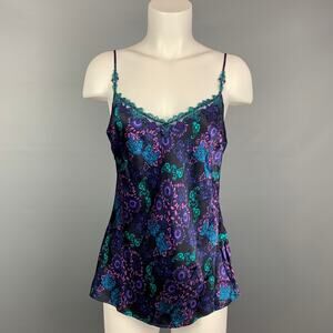 LISE CHARMEL Size M Black & Purple Silk / Polyester Casual Top